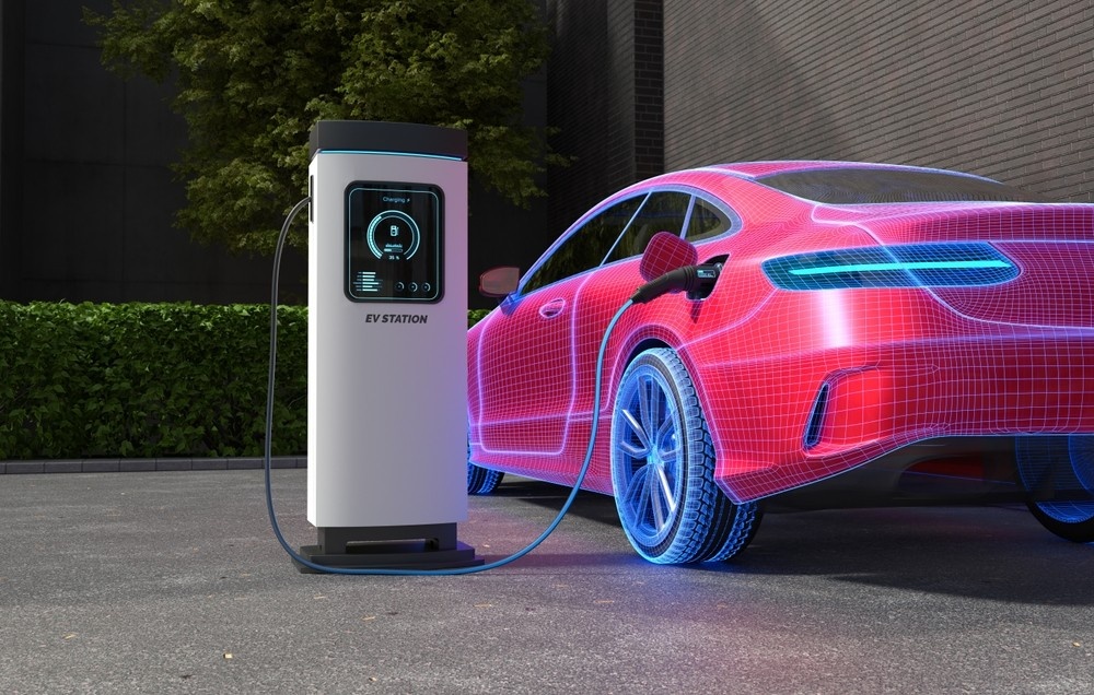 Automobil electrice la statia de incarcare