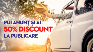 50% DISCOUNT la anunțurile publicate pe Autovit.ro